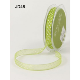 Ruban transparent à pois blanc ANIS Ruban transparent à pois blanc ANIS