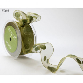 Ruban transparent à ronds pailletés OLIVE Ruban transparent à ronds pailletés OLIVE