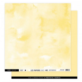 Papier uni N°43 Jaune Paille Papier uni N°43 Jaune Paille
