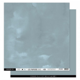 Papier uni N°25 Bleu gris Papier uni N°25 Bleu gris