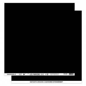 Papier uni N°12 Noir profond Papier uni N°12 Noir profond