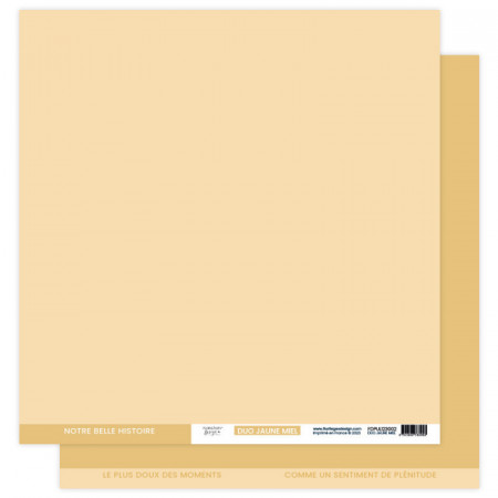 Papier uni FLORILEGES Duo Jaune Miel