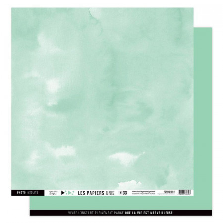 Papier uni N°33 Vert Opaline