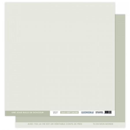 Papier uni FLORILEGES Duo Vert Sauge