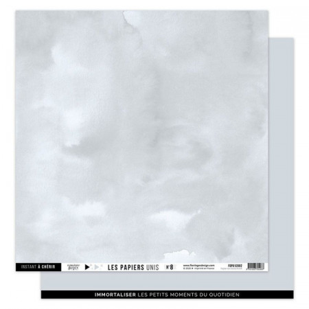 Papier uni N°8 Bleu Acier