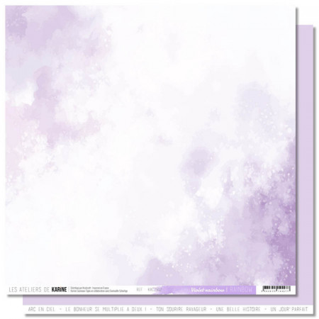 LES ATELIERS DE KARINE - Papier BACK TO BASICS Violet Rainbow 11