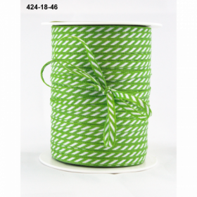 Ruban gros grain diagonal vert/blanc Ruban gros grain diagonal vert/blanc