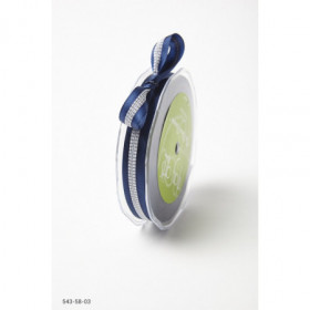 Ruban avec centre cousu blanc - Marine Ruban avec centre cousu blanc - Marine