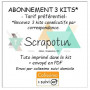 Abonnement 3 kits - Tuto PAPIER + PDF - envoi par colissimo