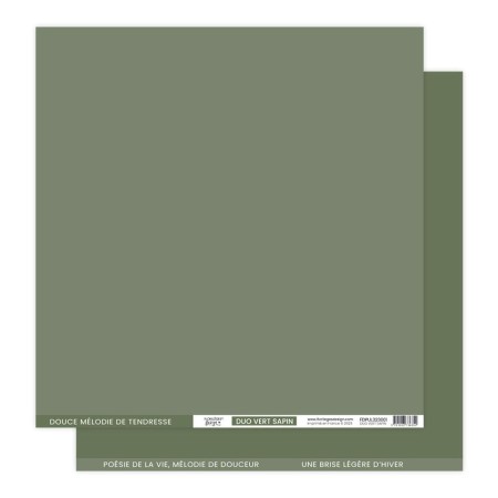 Papier uni FLORILEGES Duo Vert Sapin