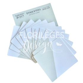 12 étiquettes bicolores Vert Ivoire 12 étiquettes bicolores Vert Ivoire