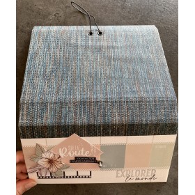 Toile de reliure bleu effet tissé Toile de reliure bleu effet tissé