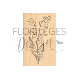 Tampon bois - Brin de muguet Tampon bois - Brin de muguet