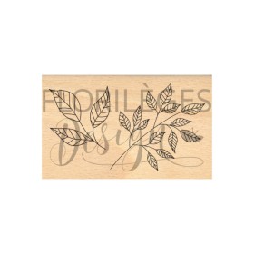 Tampon bois - Feuillages assortis Tampon bois - Feuillages assortis
