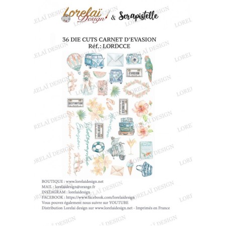 Die Cuts LORELAI DESIGN Carnet d'évasion