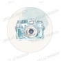 LORELAI DESIGN - Badge Appareil photo azur