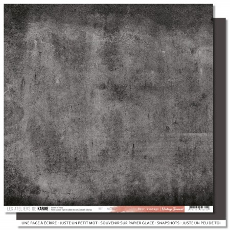 LES ATELIERS DE KARINE - Back to Basics VINTAGE JOURNAL - Noir Vintage