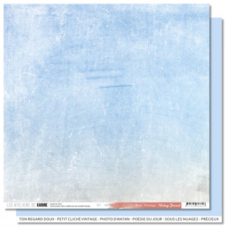 LES ATELIERS DE KARINE - Back to Basics VINTAGE JOURNAL - Bleu Vintage