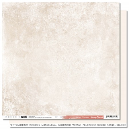 LES ATELIERS DE KARINE - Back to Basics VINTAGE JOURNAL - Beige Vintage