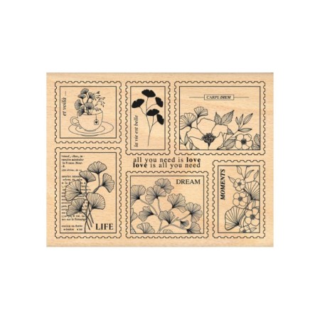 Tampon bois - Timbres ginko