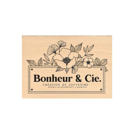 Tampon bois - Bonheur et compagnie
