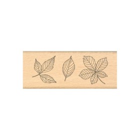 Tampon bois - Trois feuilles Tampon bois - Trois feuilles