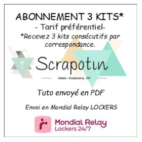 Abonnement 3 kits - Tuto PDF - envoi par Mondial Relay LOCKERS