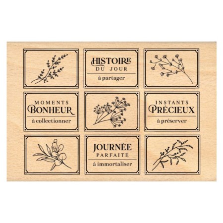 Tampon bois - Etiquettes précieuses