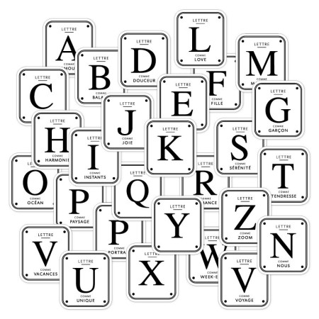 Die cuts imprimés - Grandes lettres