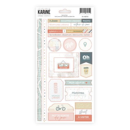 Planche d'autocollants fantaisies - URBAN STORIES