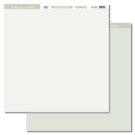 Papier uni FLORILEGES Duo Vert Aqua