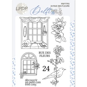 Tampon Delft - 24 rue des fleurs