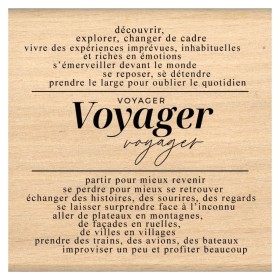 Tampon bois - Partir voyager