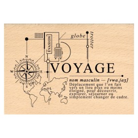 Tampon bois - Composition voyage