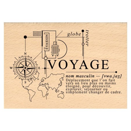 Tampon bois - Composition voyage
