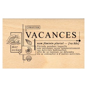 Tampon bois - Composition Vacances