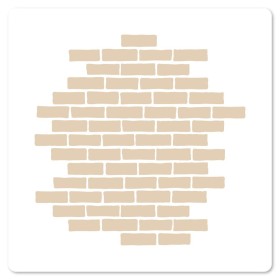 Pochoir - Mur de briques