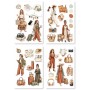 4 planches Stickers Les voyageuses