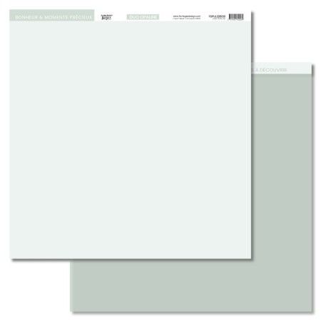 Papier uni FLORILEGES Duo Opaline