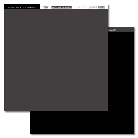 Papier uni FLORILEGES Duo Noir graphite