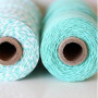 Ficelle coton bleu turquoise - uni