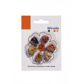 Assortiment mini brads orange/brun Assortiment mini brads orange/brun