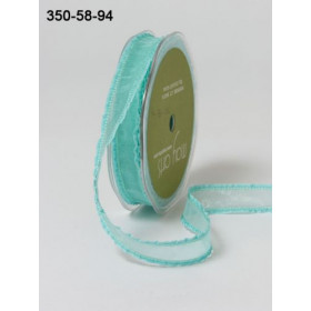 Ruban transparent à volant TURQUOISE petit Ruban transparent à volant TURQUOISE petit