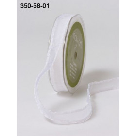 Ruban transparent à volant BLANC petit Ruban transparent à volant BLANC petit