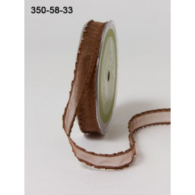 Ruban transparent à volant MARRON petit Ruban transparent à volant MARRON petit