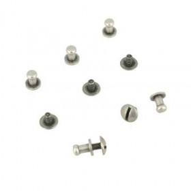 Boutons de col à visser - Argent vieilli Boutons de col à visser - Argent vieilli